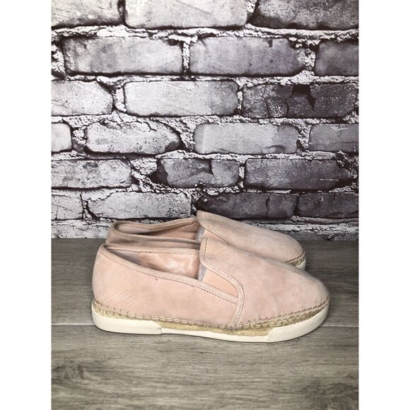 VINCE CAMUTO Tambie Blush Pink Suede Leather Espadrille Loafers Women 8M US/38.5 - Picture 16 of 16